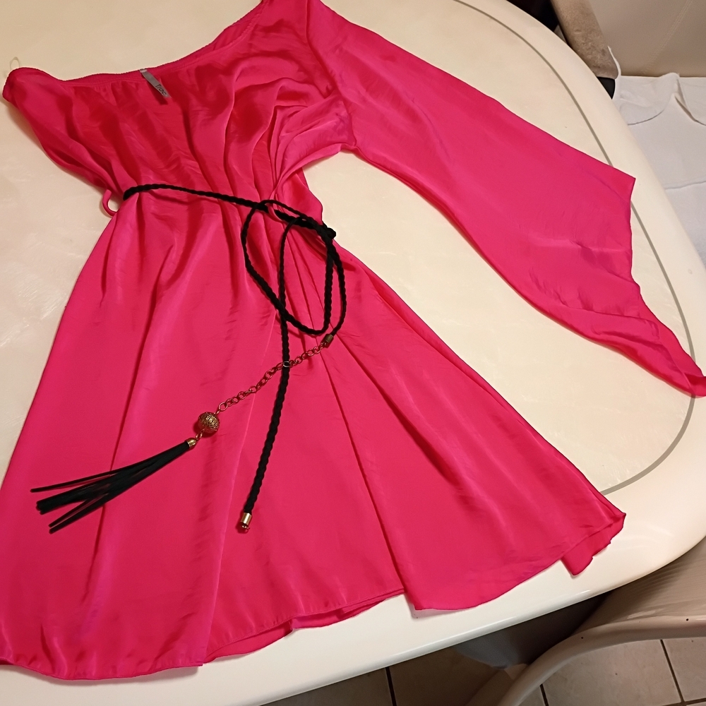 Trac Pink Off-Shoulder Dress Sz XL